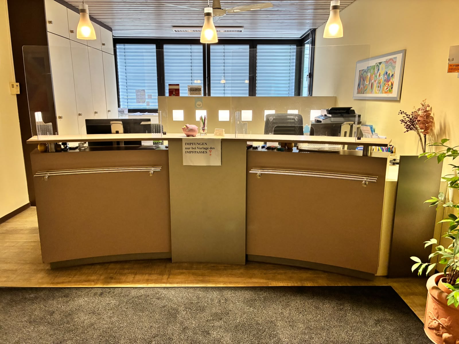 Empfang der Gemeinschaftspraxis in der Neuen Mitte in Göppingen